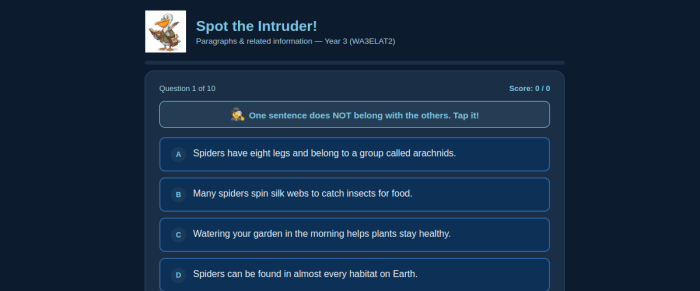 Spot the Intruder Activity