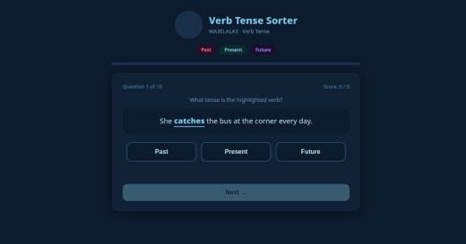 Verb Tense Sorter